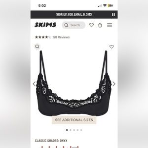 skims fits everybody lace scoop bralette NWT